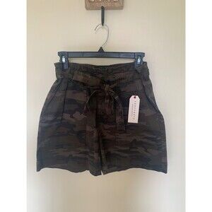 Sanctuary Standard Surplus paper bag waist camo shorts, NWT size 29